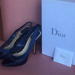Christian Dior royal blue heels